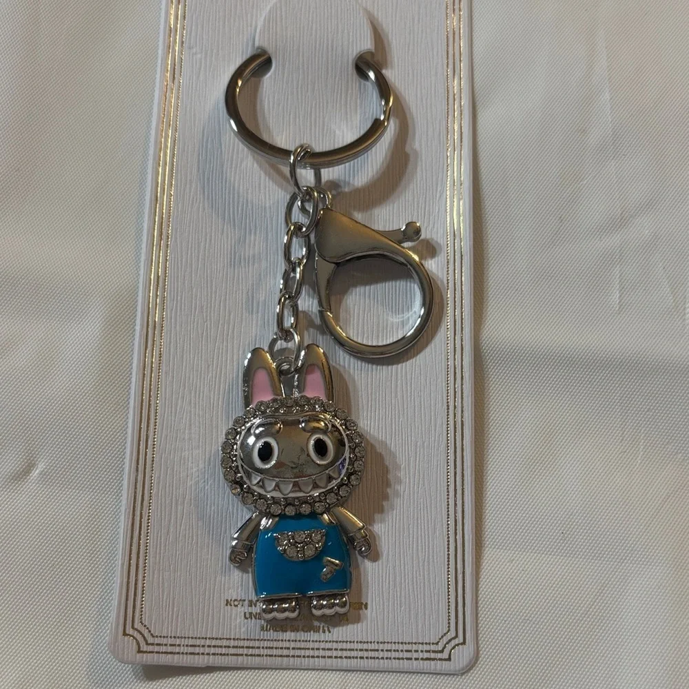 Labubu Silver and Blue Keychain/Bag Charm